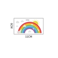 Guida alle dimensioni per adesivo murale arcobaleno luminoso di 11cm per 6cm - Luce Verde(YKP006)