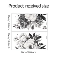Dettaglio degli adesivi murali floreali con dimensioni 30x60cm e motivi di fiori a schizzo - 30*60cm*2pcs/HY-B005