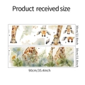 Detail view of two 90x30cm watercolor giraffe wall stickers showing product received size - 30*90CM*2pcs/HY-C010