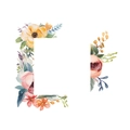 Dettaglio di adesivo murale floreale con papaveri gialli e peonie rosa ad acquerello - Stile Floreale Papavero Giallo Peonia (HY-KG013)