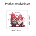 Pegatina de pared de gnomos de San Valentín 14x12cm para decoración de interruptor - Estilo Pareja de Gnomos (HY-KG020)