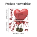 Detailansicht der Valentinstag Wandtattoo Heißluftballon mit Maßen und Größenangaben - 35x60cm (HDZ013)