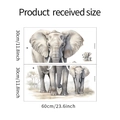 Detailed size chart showing watercolor elephant wall stickers measuring 30x60cm for home decor - 30*60cm*2pcs/HY-B014