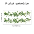 Macro-indeling van groene klimop muurstickers met 30x60cm afmetingen op witte achtergrond - 30*60cm/HY-B010