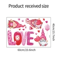 Dettaglio degli adesivi murali gnomi di San Valentino con scritta LOVE e misura 60x40cm - 40x60cm(HDZ022)