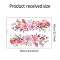 Detailed view of watercolor rose wall sticker with dimensions measuring 60cm by 40cm - 40*60cm