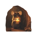 3D muursticker van schattige muis in een holletje met kaars voor wanddecoratie - Muis in Hol met Kaars Stijl (SD18)
