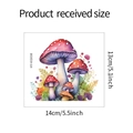 Detail showing cartoon mushroom wall sticker dimensions 13x14cm for home decor - Mushroom Style (HY-KG038)