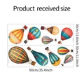 Detailed dimensions of 2Pcs cute hot air balloon wall stickers measuring 90x30cm each - Hot Air Balloon Theme Style(HY-C012)