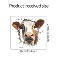 Dettaglio dell'adesivo murale mucca 3D con dimensioni 29x27cm e ID prodotto HY-F040 - Motivo Mucca (HY-F040) / Grande