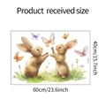 Gedetailleerde muursticker lay-out met konijnen en vlinders van 60cm bij 40cm groot - 40x60cm (HY-E038)