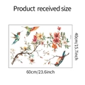 Gedetailleerde lay-out van kolibrie- en bloemenmuurstickers van 60 cm bij 40 cm - 40*60cm/HY-E042