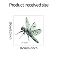 Détail du sticker mural libellule verte montrant la taille carrée de 16cm et les ailes - Style Libellule (HY-KG041) / 16*16cm