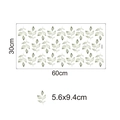 Schema tecnico con dimensioni 30x60cm per adesivi murali con foglie verdi stile acquerello - 30x60cm