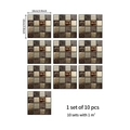 Dettaglio degli adesivi per piastrelle mosaico retrò 10x10cm in marrone e marmo - 10*10cm*10pcs/MSC077S Stampato