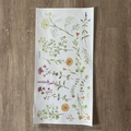 Detail view of FX-B150 floral wall stickers with hand-painted herbal patterns - 30x60cm (FX-B150)
