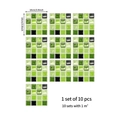 Especificaciones de tamaño detalladas de adhesivos para azulejos de mosaico verde 10x10cm - 10*10cm*10pcs/MSC003S Estampado