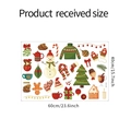 Cartoon Christmas wall stickers featuring snowman and tree with size 60cm by 40cm - 40*60cm