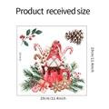 Detalle de pegatina de pared de gnomo navideño con diseño de chocolate, 29x29 cm - 29x29cm (DZ1610)