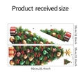 Detail-Layout selbstklebender Weihnachtsbaum-Wandsticker mit Tannenzapfen und roten Kugeln - Weihnachtsbaum-Stil (XMAS074) / 30x90cmx2 Blätter