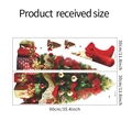 Detail view of Christmas wall stickers showing two sheets of 30x90cm festive tree decals - 30x90cm (2 Sheets)