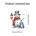 Dettaglio delle dimensioni dell'adesivo da parete pupazzo di neve 14x12cm decoro - 14x12cm (KG396)