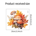 Dettaglio degli adesivi murali con funghi e foglie d'acero autunnali, 29cm x 26cm - 26*29cm/M-319