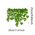 Detail view of hanging green leaves wall sticker measuring 29x25cm with model M-303 - 25*29cm
