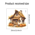 Detailed size chart showing pumpkin house wall sticker dimensions 29cm x 28cm - 28*29cm/M-323