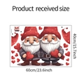 Layout details showing Valentine's gnome wall stickers with dimensions 60cm by 40cm - 40*60cm/HY-E013
