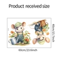 Gedetailleerde lay-out van tuinmuurstickers met muisontwerp en afmetingen 40cm bij 60cm - 40*60cm/HY-E001