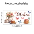 Kitchen wall sticker with teapot, floral bouquet, cakes and size dimensions 30x60cm - 30*60cm/HY-B001