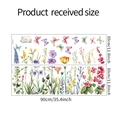 Dimensioni dettagliate per set di 2 adesivi murali fiori e farfalle acquerello, 30x90cm - Set Fiori e Farfalle ad Acquerello (HY-C005) / 30*90cm*2pcs