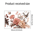 Detail of peony and bird wall sticker with dimensions 60x40cm for home decor - 40x60cm (HY-E012)