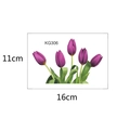 Detail view of purple tulip light switch sticker KG306 measuring 16cm by 11cm - Purple Tulip Style (KG306)