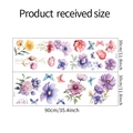Maatdetails van bloemen vlinder muurstickers, twee vellen van elk 30x90cm groot - 30x90cm (HY-C004)