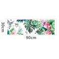 Plano detallado de dimensiones de vinilos decorativos de hojas y colibrí tropical - 30*90cm (FX-D10 Estampado)