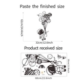 Detailed view showing astronaut wall sticker dimensions and DIY layout for home decor - 30x60cm (FX-B171)