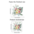 Detaillierte Maßtabelle für tropische Wandaufkleber mit Monstera- und Protea-Mustern - 30x29cm (M-132)