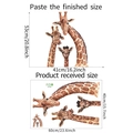 Detailed size specifications for cartoon giraffe watercolor wall stickers 53x41cm - 40x60cm