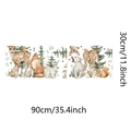 Detailed sheet of watercolor forest animal wall stickers with deer and fox, 30x90cm size - Forest Animal Style (FX-D425)