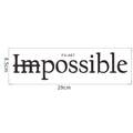 Detailansicht Wandaufkleber mit dem Spruch Possible statt Impossible in schwarzem Design - Possible Stil (FX-A67)