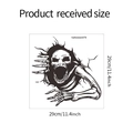 Detail van de 29cm x 29cm Halloween skelet muursticker met gebarsten muur effect - Eng Skelet (halloween079) / 29*29cm