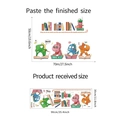 Detailed size chart for colorful cartoon reading dinosaur wall stickers 50x70cm - 30*90cm/MG93-63印