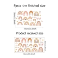Detail showing Morandi rainbow wall decals layout and final applied size dimensions - 30*60cm (Pattern FX-B223)