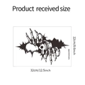 Gedetailleerde afmetingen van Halloween 3D-schedel muursticker, 32 cm bij 22 cm - 22*32cm