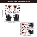 Detail of Halloween bloody handprints and HELP wall stickers with size dimensions - 30x60cm (WSQT022)