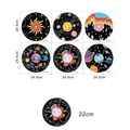 Dimensiones detalladas de adhesivos de pared de vinilo con diámetros de 22 cm y 24,5 cm - 24.5x24.5cm (FX-F418)