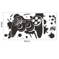 Adesivo murale controller da gioco nero con macchie d'inchiostro per sala da gaming - Controller di Gioco Creativo (FX-B93印) / 30x60cm
