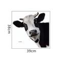 Detalle del vinilo decorativo de vaca animada con medidas de 38cm x 39cm - 38*39cm/FX-F04 Estampado